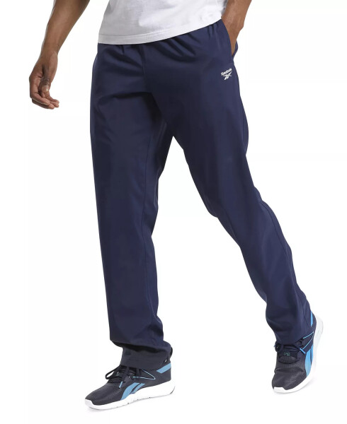 Men's Training Essentials Classic-Fit Moisture-Wicking Drawstring Pants Vector Navy / Wht - 7