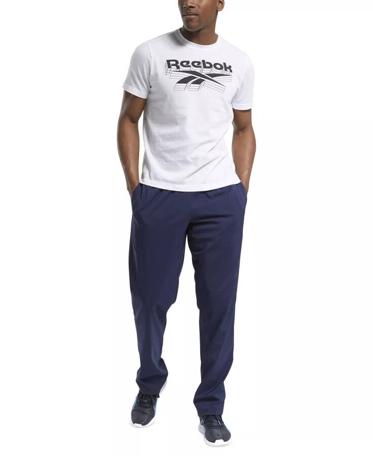 Men's Training Essentials Classic-Fit Moisture-Wicking Drawstring Pants Vector Navy / Wht - 6