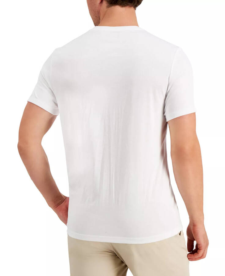 Men's Travel Stretch V-Neck T-Shirt, Created for Modazone Bright White - 6