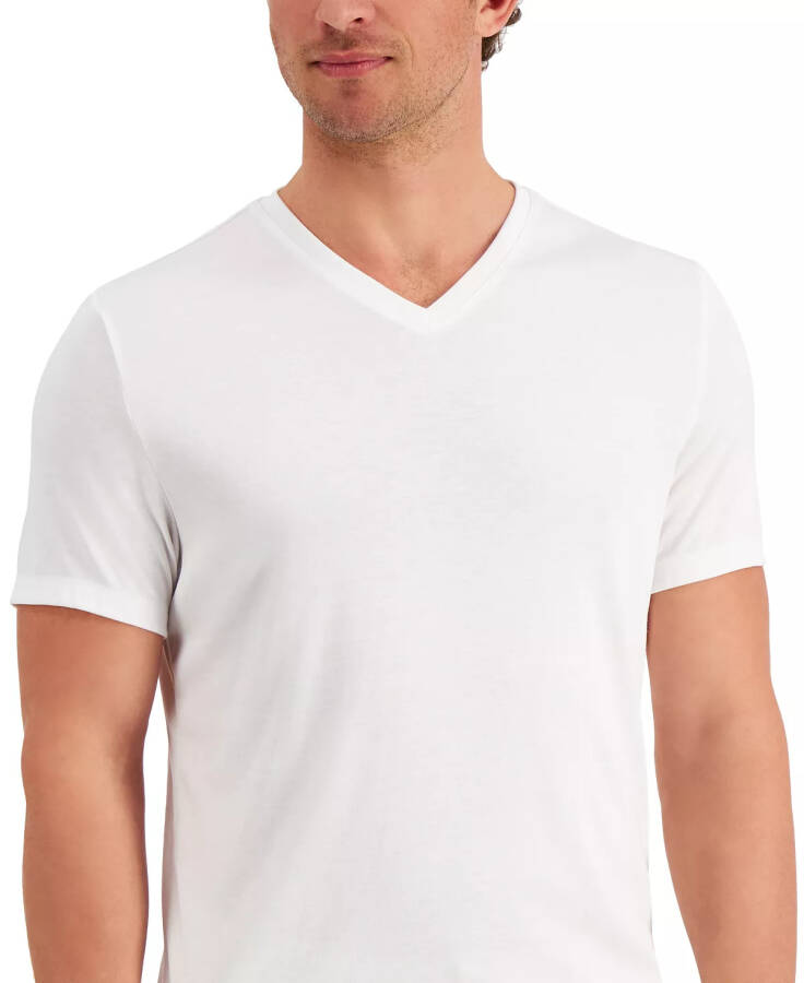 Men's Travel Stretch V-Neck T-Shirt, Created for Modazone Bright White - 7