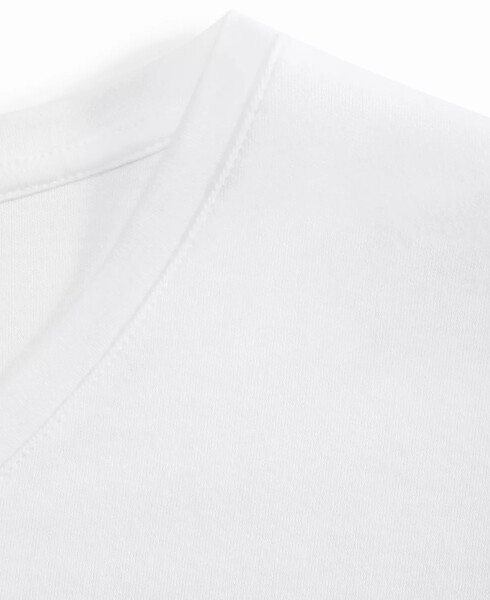 Men's Travel Stretch V-Neck T-Shirt, Created for Modazone Bright White - 3