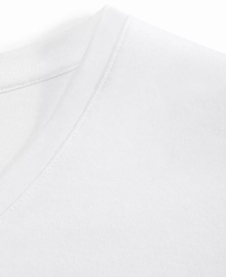 Men's Travel Stretch V-Neck T-Shirt, Created for Modazone Bright White - 3