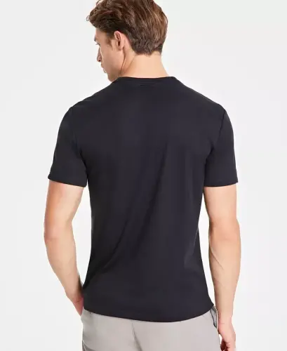 Men's Travel Stretch V-Neck T-Shirt, Created for Modazone - Deep Black - ALFANI (1)
