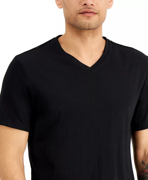 Men's Travel Stretch V-Neck T-Shirt, Created for Modazone Deep Black - 9