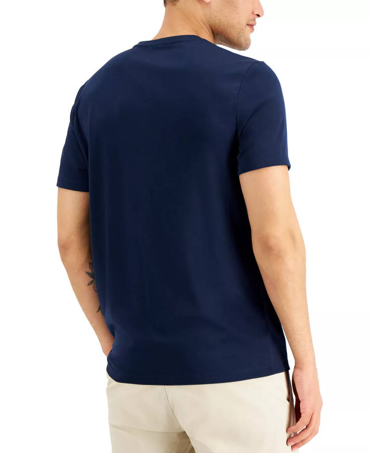 Men's Travel Stretch V-Neck T-Shirt, Created for Modazone Neo Navy - 6