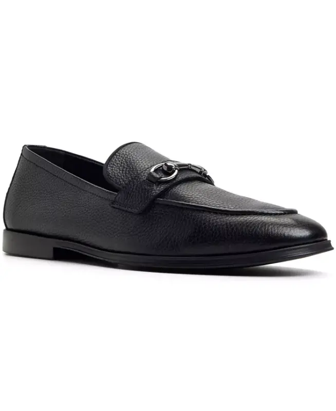 Men's Traveler Leather Bit Loafer-Black - 1