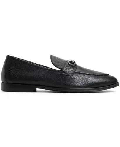 Men's Traveler Leather Bit Loafer-Black - 4