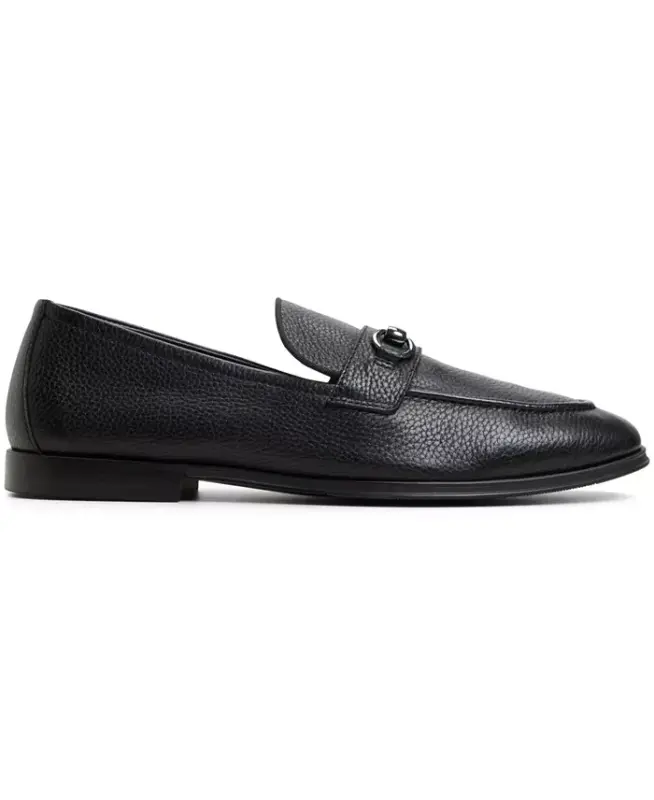 Men's Traveler Leather Bit Loafer-Black - 4