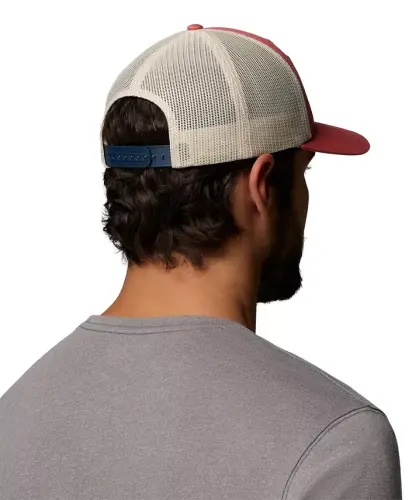 Men's Tree Flag Mesh Snapback Hat - Washed Red - 4