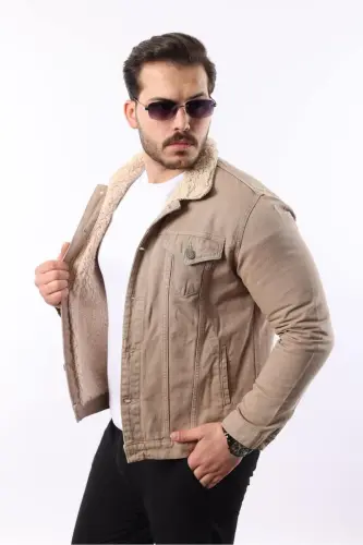 Men's Trend Winter Furry Earth Denim Jacket - EARTH - COMSTAR (1)