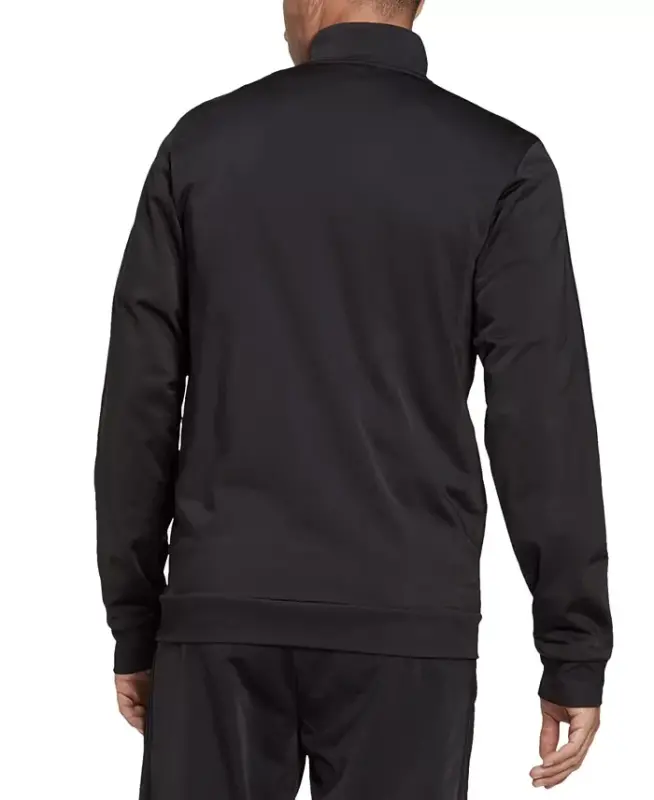Men's Tricot Track Jacket-Black/Black - 2
