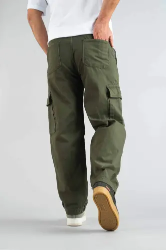 Men's Trousers Baggy Cargo Khaki-Baggy Khaki - 3