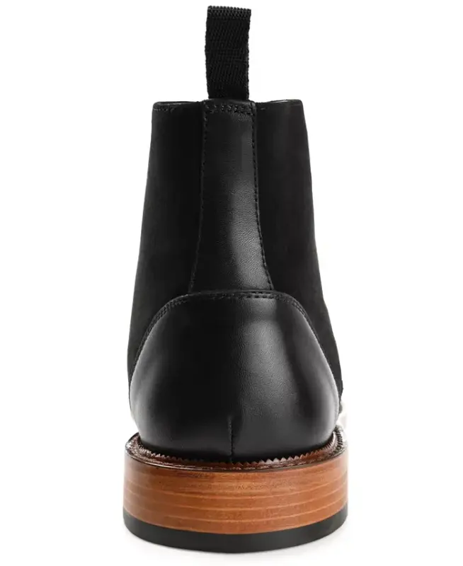Men's Troy Handcrafted Leather and Suede Dress Boots - 3