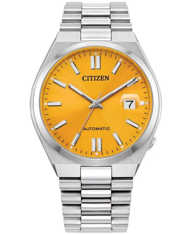 Men's Tsuyosa Automatic Stainless Steel Bracelet Watch 40mm-Silver-tone - 1