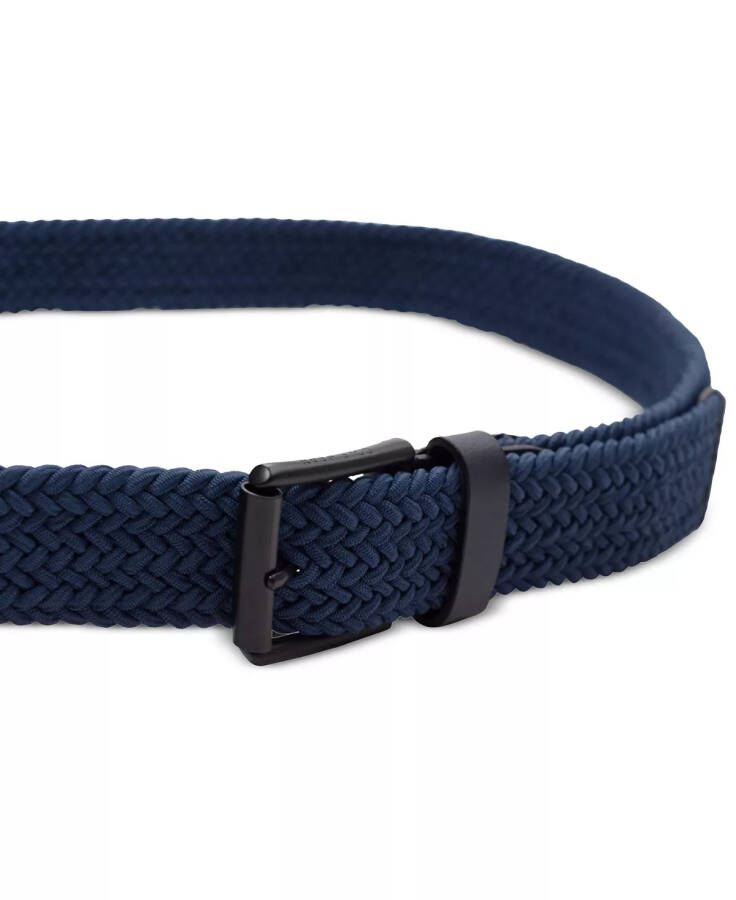 Men's Tubular Stretch Belt Navy - 4