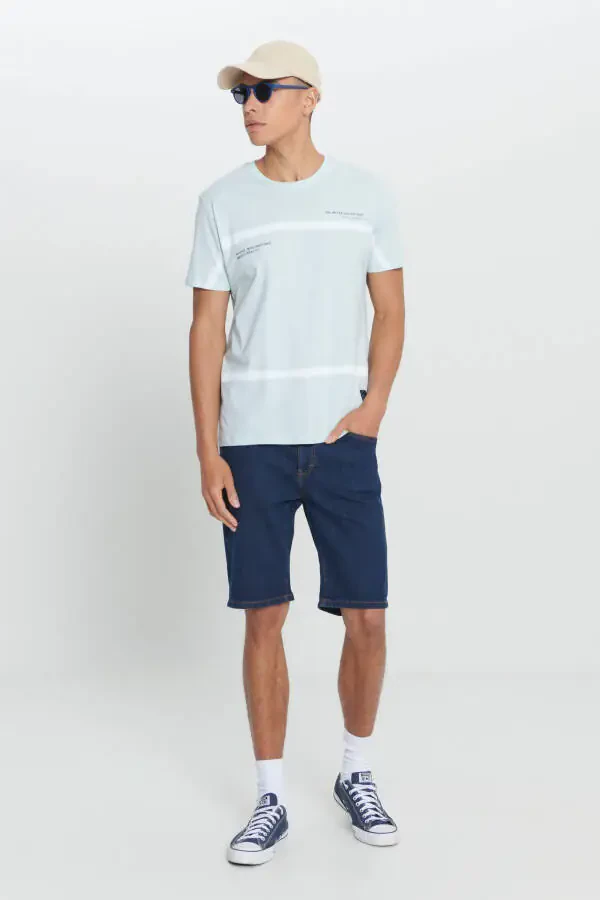 Men's Turquoise Standard Fit Regular Cut 100% Cotton - 2