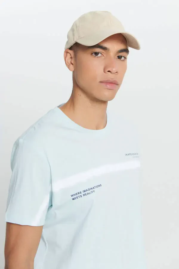 Men's Turquoise Standard Fit Regular Cut 100% Cotton - 3