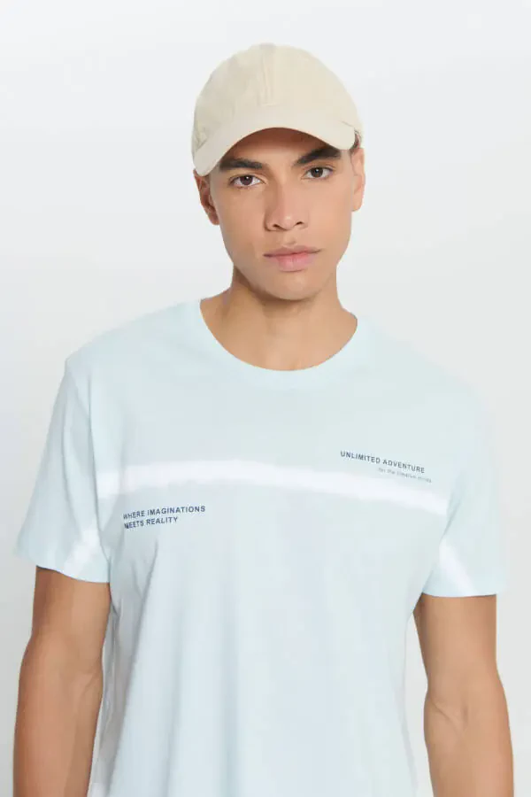 Men's Turquoise Standard Fit Regular Cut 100% Cotton - 4