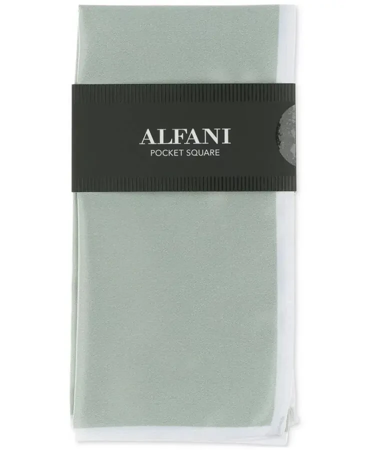 Men's Twill Border Pocket Square, Exclusively at Modazone - 1