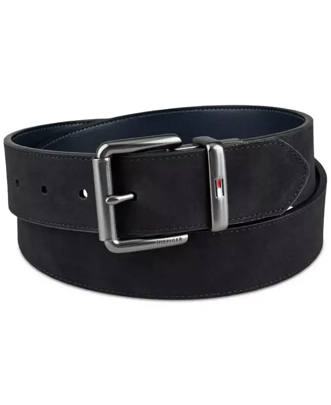 Men’s Two-In-One Reversible Casual Matte and Pebbled Belt - 5