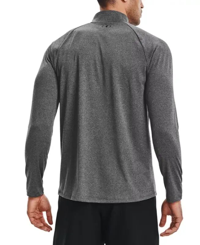 Men's UA Tech Half-Zip Pullover-Carbon Heather/Black - 3