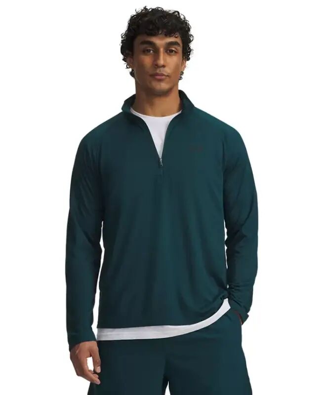 Men's UA Tech Half-Zip Pullover Sweatshirt - Arden Green/Black - Under Armour