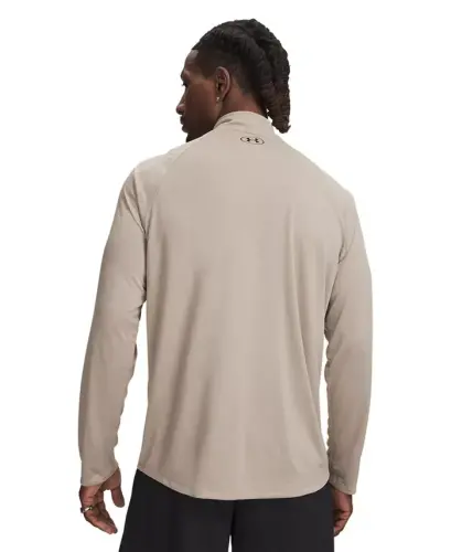 Men's UA Tech Half-Zip Pullover Sweatshirt - Buck - 2
