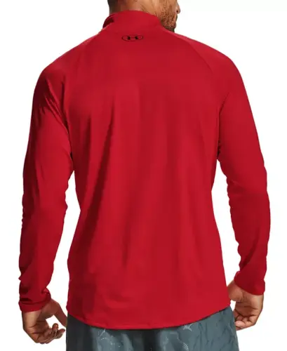 Men's UA Tech Half-Zip Pullover Sweatshirt - Red - 3