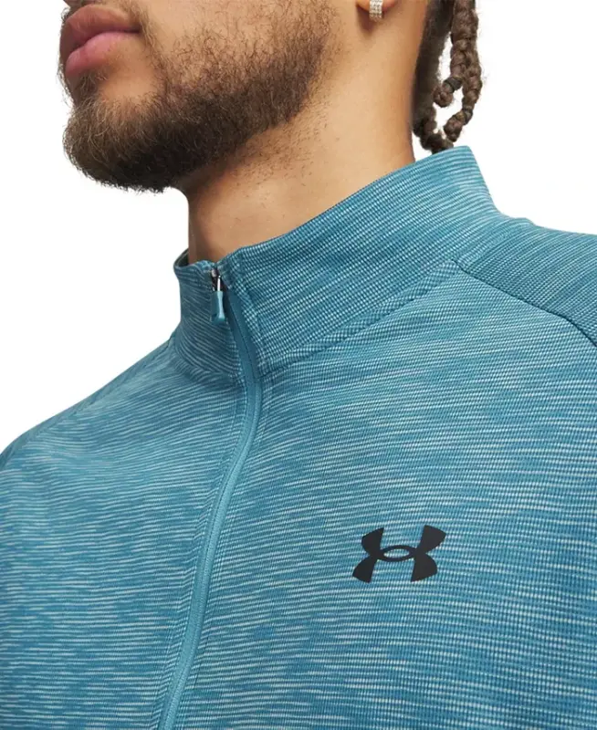 Men's UA Tech Space-Dyed Half-Zip Performance Sweatshirt - Boundless Blue - 2