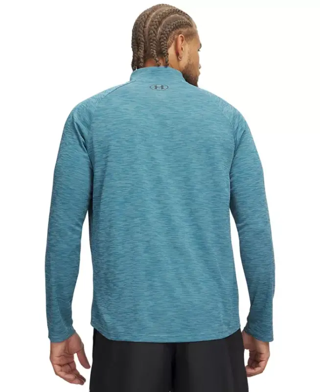 Men's UA Tech Space-Dyed Half-Zip Performance Sweatshirt - Boundless Blue - 3