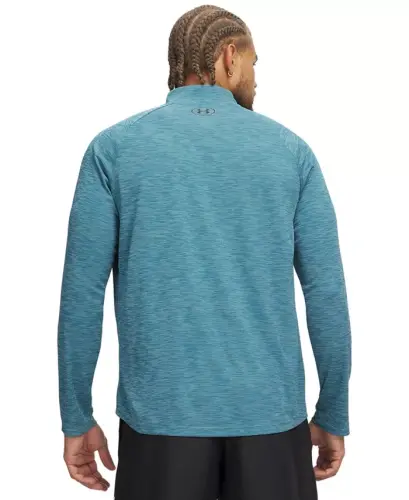 Men's UA Tech Space-Dyed Half-Zip Performance Sweatshirt - Boundless Blue - 3