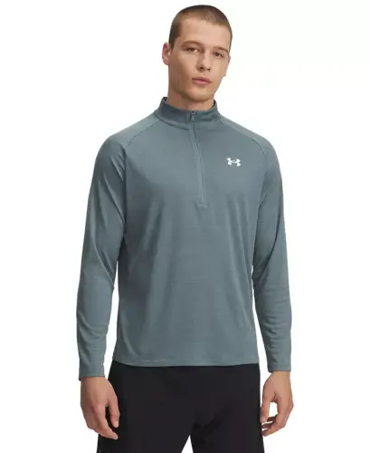 Men's UA Tech Space-Dyed Half-Zip Performance Sweatshirt - Jasper Blue - 1