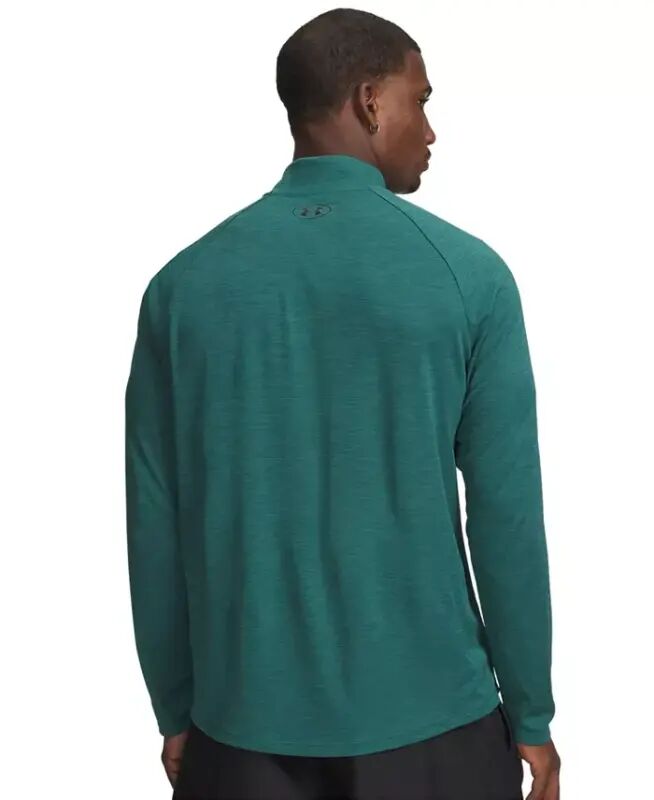 Men's UA Tech Space-Dyed Half-Zip Performance Sweatshirt - Rack Green - 3