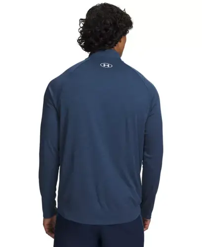Men's UA Tech Space-Dyed Half-Zip Performance Sweatshirt - Wham Blue - UNDER ARMOUR (1)