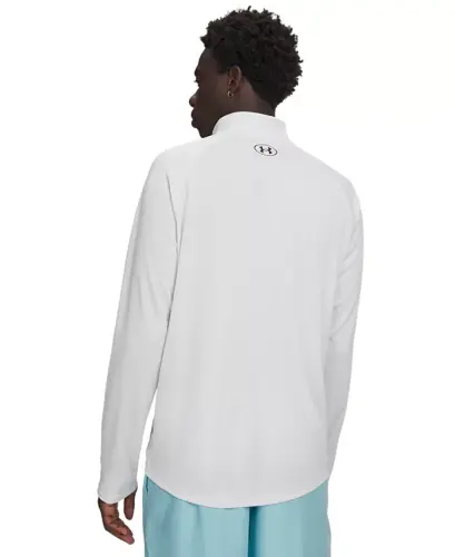 Men's UA Tech Space-Dyed Half-Zip Performance Sweatshirt - Distant Gray - 4