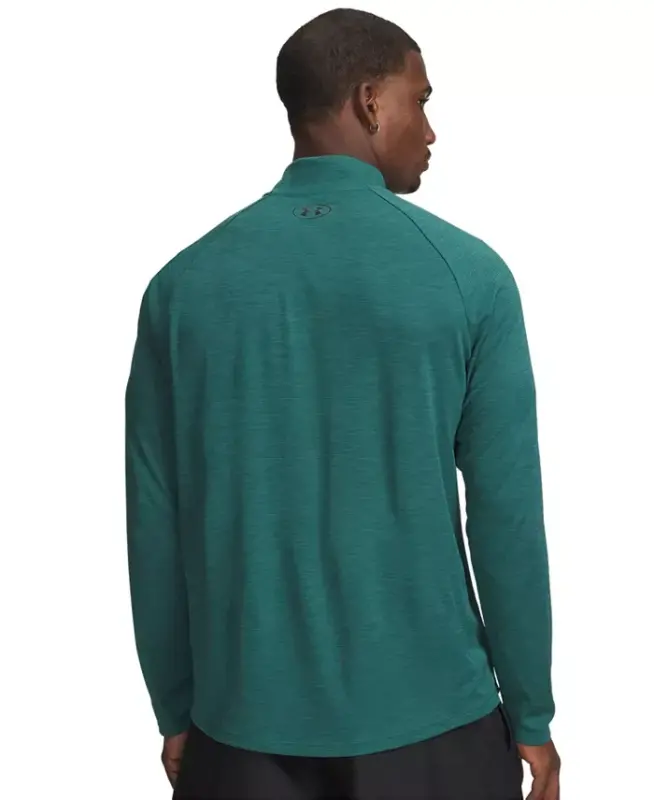 Men's UA Tech Space-Dyed Half-Zip Performance Sweatshirt - Rack Green - 3