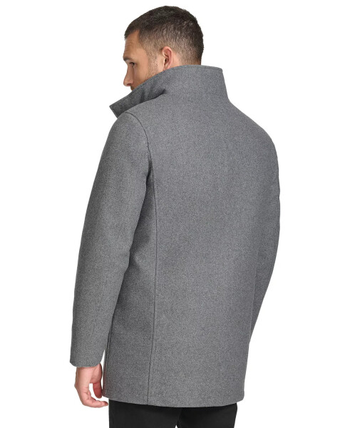 Men's Urban Walker Coat with Detachable Faux Rabbit Fur at Interior Collar Charcoal - 2