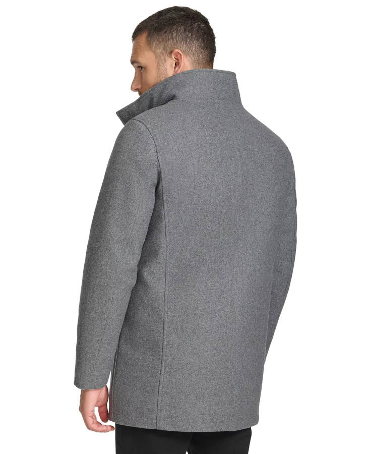 Men's Urban Walker Coat with Detachable Faux Rabbit Fur at Interior Collar Charcoal - 2