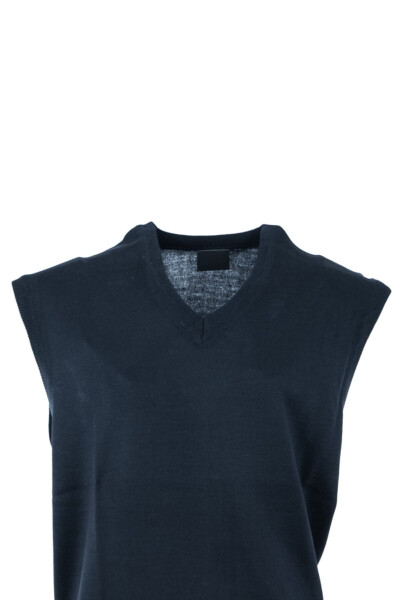 Men's V-Neck Solid Color Classic Model Relaxed Fit Regular Fit Fine Wool Knit Sweater - 5