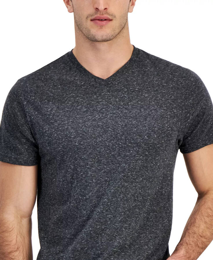 Men's V-Neck T-Shirt, Created for Modazone Black/White - 3