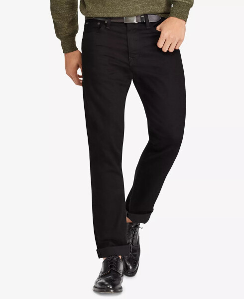 Men's Varick Slim Straight Jeans New Hudson Black - 1