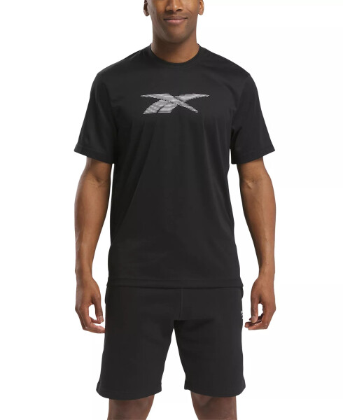 Men's Vector Performance Short Sleeve Logo Graphic T-Shirt Black/white - 1