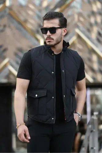 Men's Vest Seasonal Vest-BLACK - 1