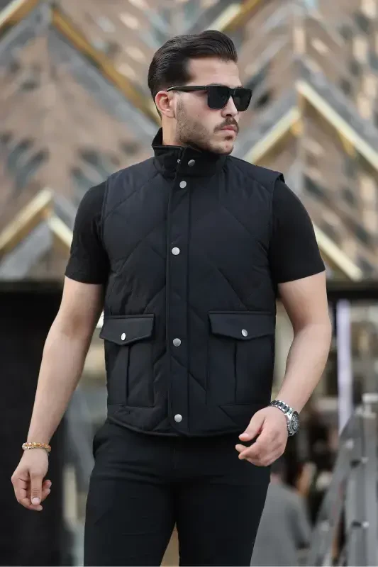 Men's Vest Seasonal Vest-BLACK - 2