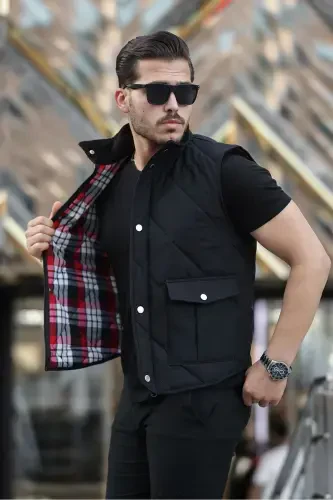 Men's Vest Seasonal Vest-BLACK - 4