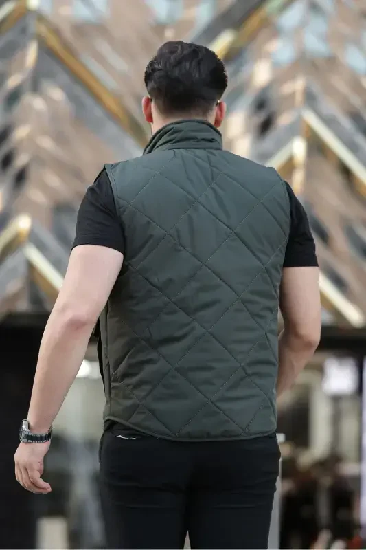 Men's Vest Seasonal Vest-KHAKI - 5