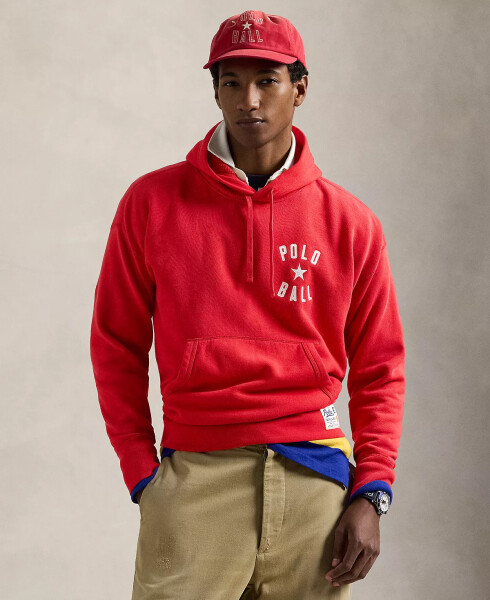 Men's Vintage-Fit Polo Ball Fleece Hoodie Red - 1