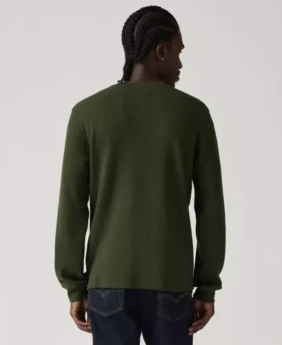 Men's Waffle Knit Thermal Long Sleeve T-Shirt - Duffel Bag - 3