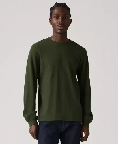 Men's Waffle Knit Thermal Long Sleeve T-Shirt - Duffel Bag 