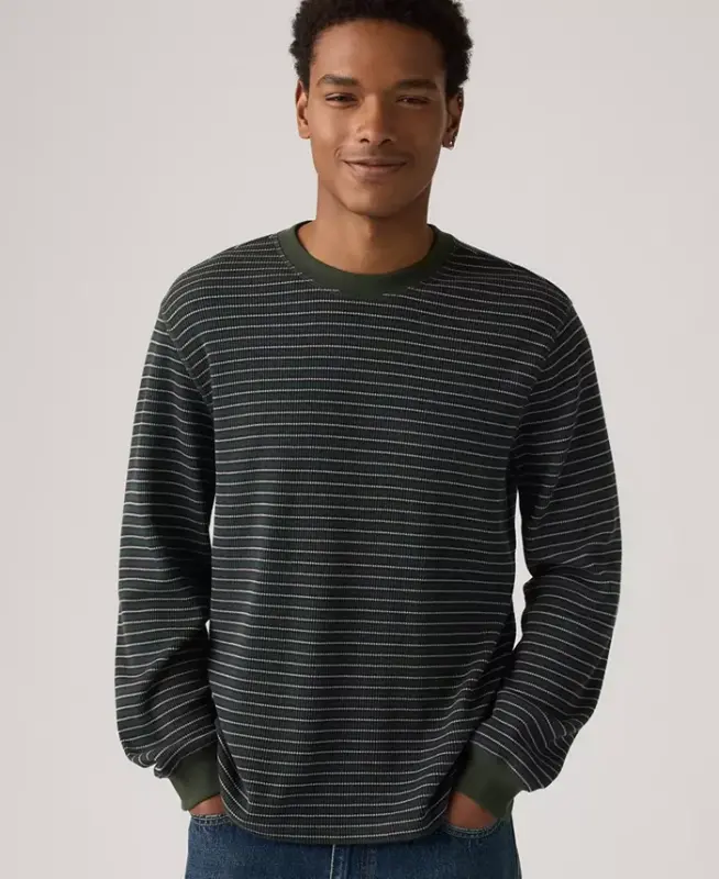 Men's Waffle Knit Thermal Long Sleeve T-Shirt - Stripe Duffel Bag - LEVI'S